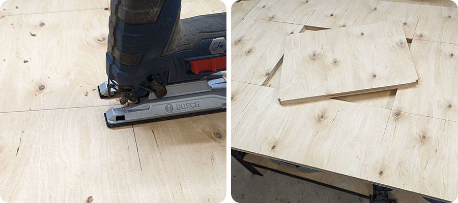 Aussparung zuschneiden