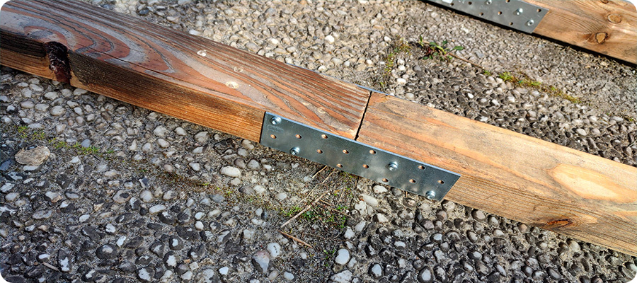 Balken verbinden - Terrassenbau