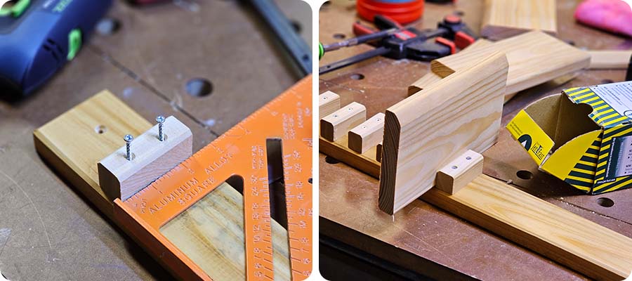 Die Halter an der Regalrückwand anbringen