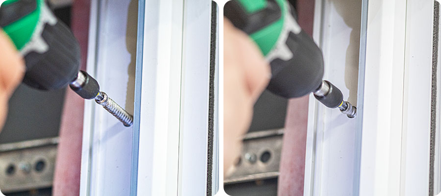 Die Schraube richtig einschrauben