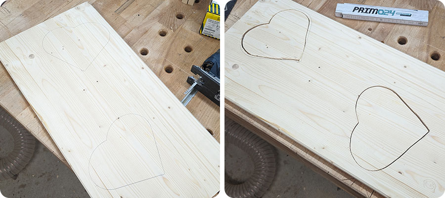 Herzformen aufzeichnen und ausschneiden