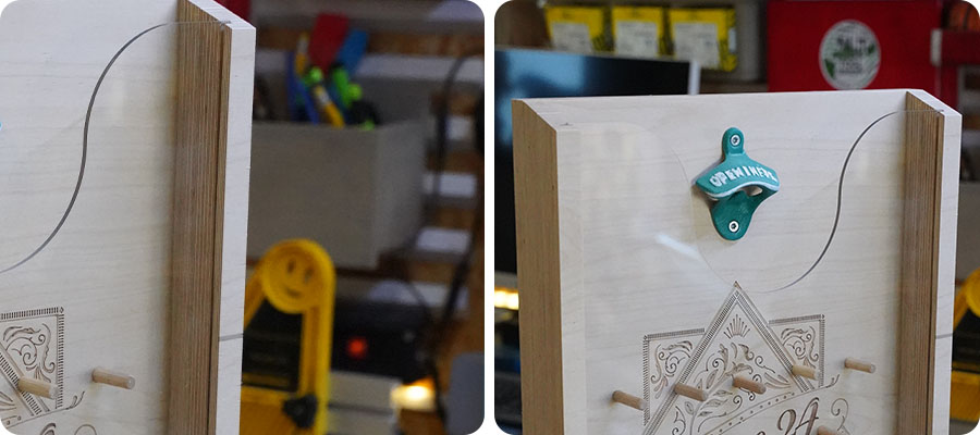 Holzleisten befestigen und Plexiglasscheibe zuschneiden