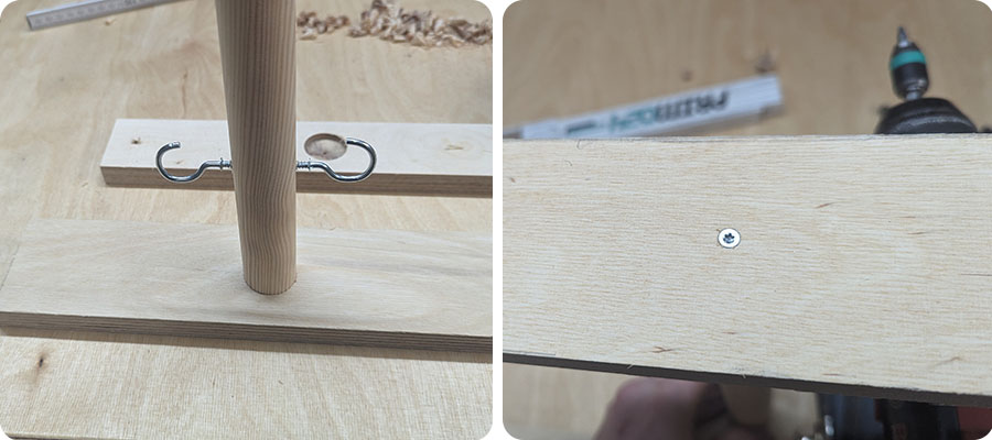 Breitere Holzleiste mit Rundstab verbinden