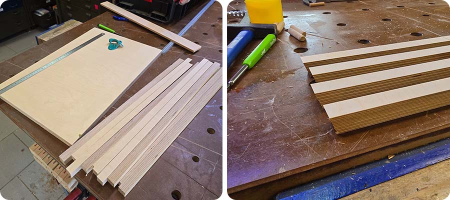 Holzleisten und Holzstreifen zuschneiden
