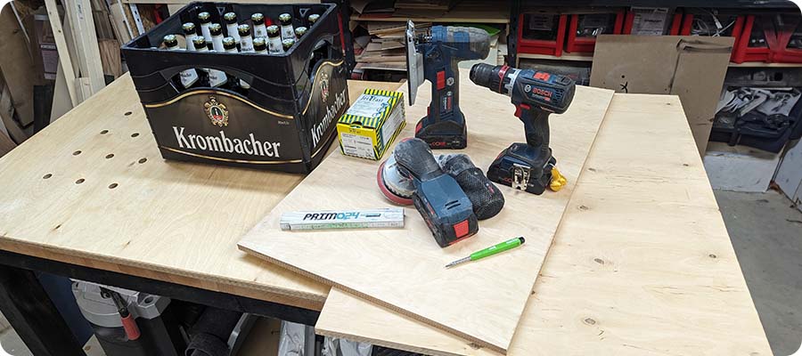 Material und Werkzeug sammeln