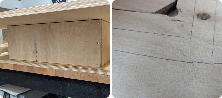 Den Rahmen mit der Tischplatte verbinden