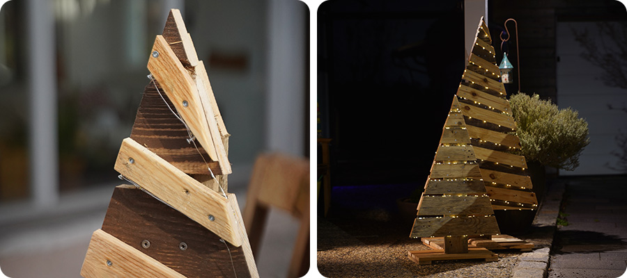 Den fertigen Weihnachtsbaum dekorieren