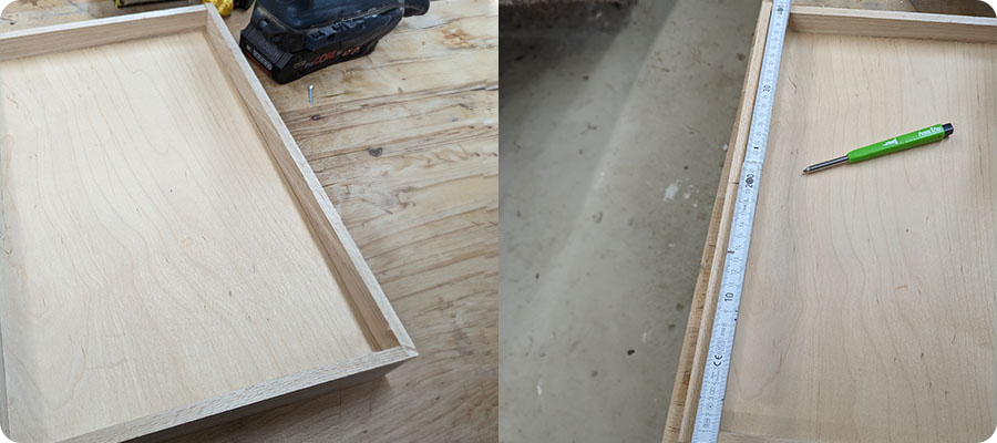 Die Trennwand zuschneiden