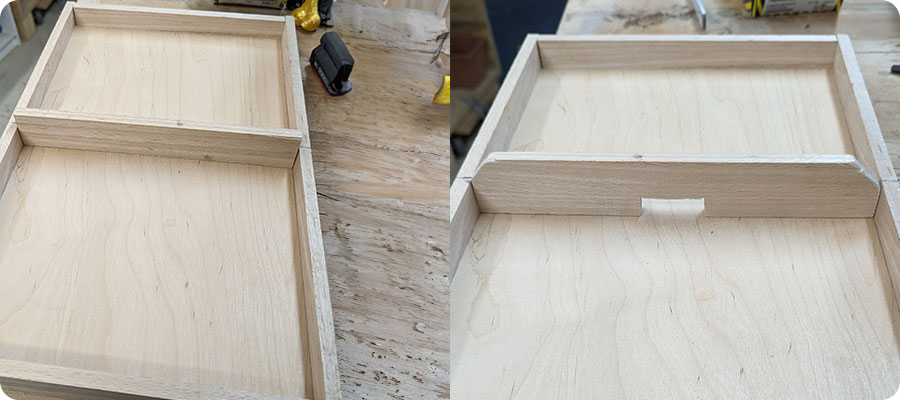 Die Trennwand mit der Grundplatte verschrauben