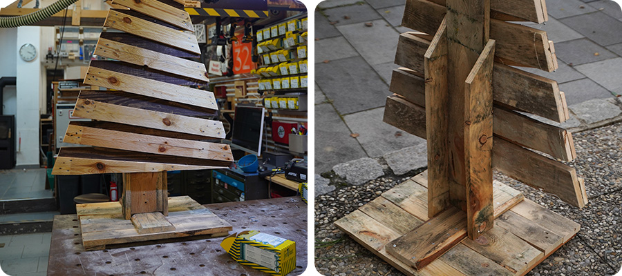 Den Fuß des Tannenbaums erstellen